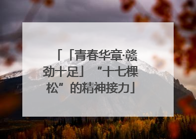 「青春华章·赣劲十足」“十七棵松”的精神接力