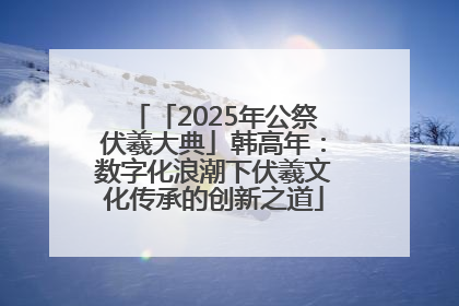 「2025年公祭伏羲大典」韩高年：数字化浪潮下伏羲文化传承的创新之道