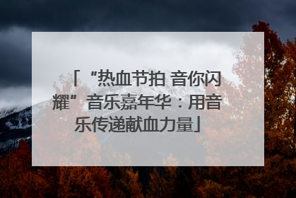“热血节拍 音你闪耀”音乐嘉年华：用音乐传递献血力量