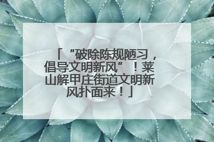 “破除陈规陋习，倡导文明新风”！莱山解甲庄街道文明新风扑面来！