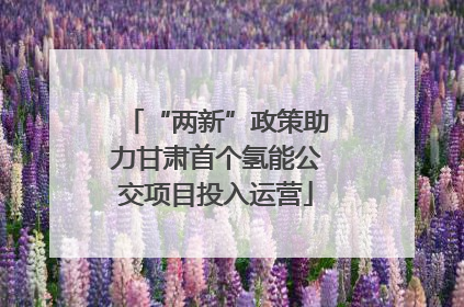 “两新”政策助力甘肃首个氢能公交项目投入运营