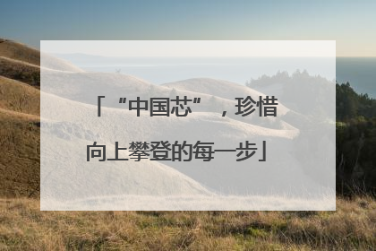 “中国芯”，珍惜向上攀登的每一步