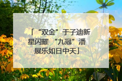 “双金”于子迪新星闪耀 “九冠”潘展乐如日中天