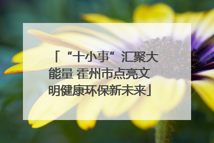 “十小事”汇聚大能量 霍州市点亮文明健康环保新未来