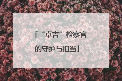 “卓吉”检察官的守护与担当