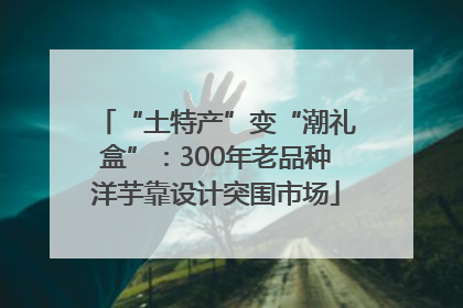 “土特产”变“潮礼盒”：300年老品种洋芋靠设计突围市场