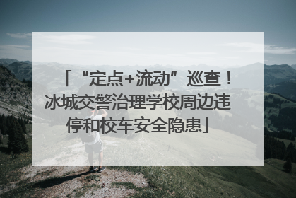 “定点+流动”巡查！冰城交警治理学校周边违停和校车安全隐患
