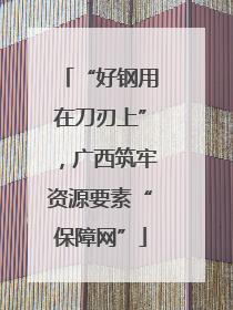 “好钢用在刀刃上”，广西筑牢资源要素“保障网”