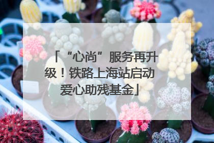 “心尚”服务再升级！铁路上海站启动爱心助残基金