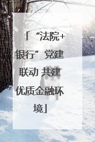 “法院+银行”党建联动 共建优质金融环境