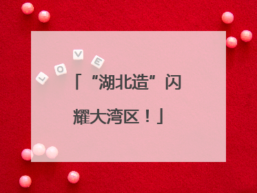 “湖北造”闪耀大湾区！