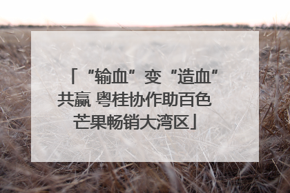 “输血”变“造血”共赢 粤桂协作助百色芒果畅销大湾区