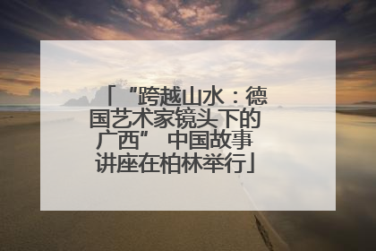 “跨越山水：德国艺术家镜头下的广西” 中国故事讲座在柏林举行