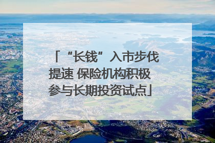“长钱”入市步伐提速 保险机构积极参与长期投资试点