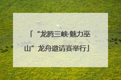 “龙腾三峡·魅力巫山”龙舟邀请赛举行
