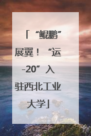 “鲲鹏”展翼！“运-20”入驻西北工业大学