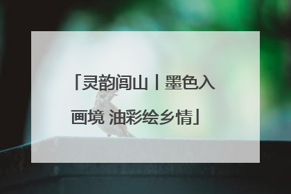 灵韵闾山丨墨色入画境 油彩绘乡情
