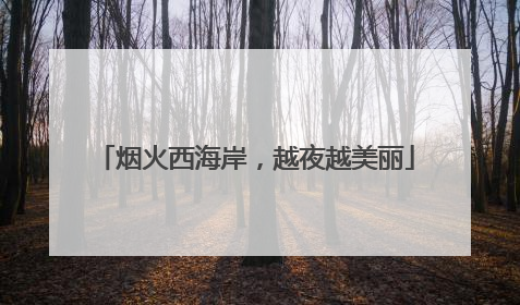 烟火西海岸，越夜越美丽