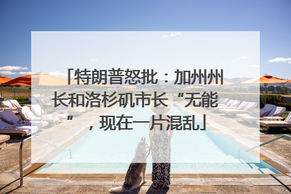 特朗普怒批：加州州长和洛杉矶市长“无能”，现在一片混乱