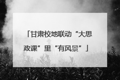 甘肃校地联动“大思政课”里“有风景”
