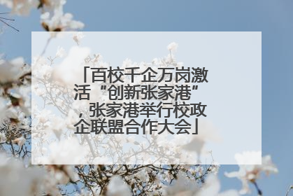 百校千企万岗激活“创新张家港”，张家港举行校政企联盟合作大会