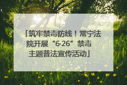 筑牢禁毒防线！常宁法院开展“6·26”禁毒主题普法宣传活动