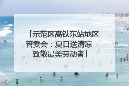 示范区高铁东站地区管委会：夏日送清凉 致敬最美劳动者