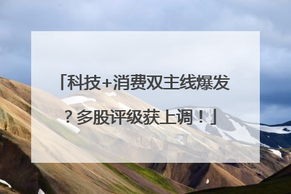 科技+消费双主线爆发？多股评级获上调！