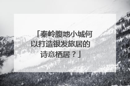 秦岭腹地小城何以打造银发旅居的诗意栖居？
