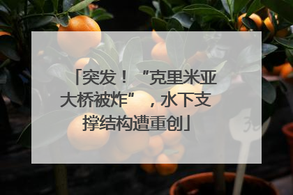 突发！“克里米亚大桥被炸”，水下支撑结构遭重创