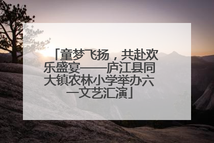 童梦飞扬，共赴欢乐盛宴——庐江县同大镇农林小学举办六一文艺汇演