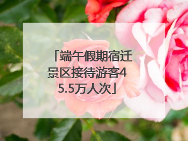 端午假期宿迁景区接待游客45.5万人次