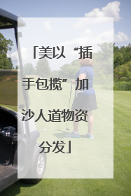 美以“插手包揽”加沙人道物资分发