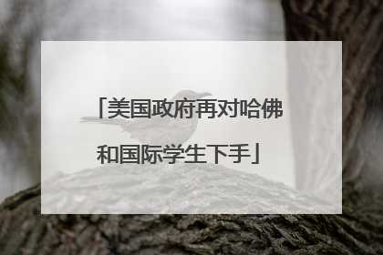美国政府再对哈佛和国际学生下手