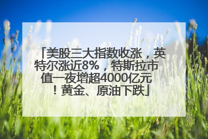 美股三大指数收涨，英特尔涨近8%，特斯拉市值一夜增超4000亿元！黄金、原油下跌