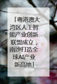 粤港澳大湾区人工智能产业创新联盟成立，南沙打造全球AI产业新高地
