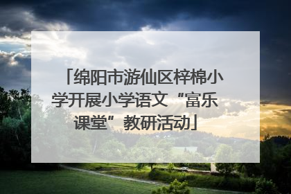 绵阳市游仙区梓棉小学开展小学语文“富乐课堂”教研活动
