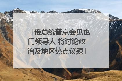 俄总统普京会见也门领导人 将讨论政治及地区热点议题