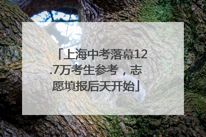 上海中考落幕12.7万考生参考，志愿填报后天开始
