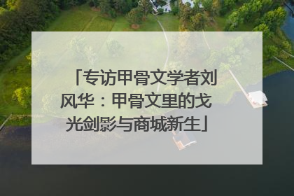 专访甲骨文学者刘风华：甲骨文里的戈光剑影与商城新生