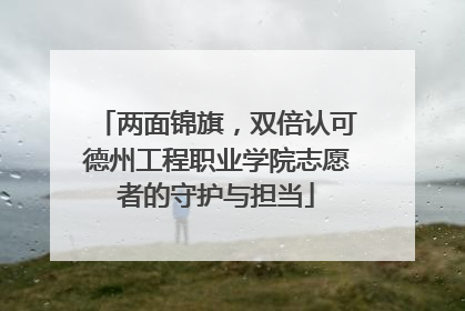 两面锦旗，双倍认可德州工程职业学院志愿者的守护与担当