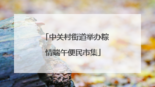 中关村街道举办粽情端午便民市集