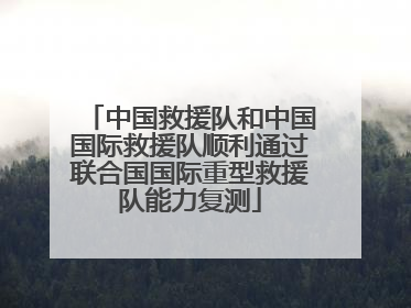 中国救援队和中国国际救援队顺利通过联合国国际重型救援队能力复测