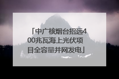 中广核烟台招远400兆瓦海上光伏项目全容量并网发电
