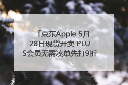 京东Apple 5月28日现货开卖 PLUS会员无需凑单先打9折再叠618优惠