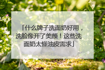 什么牌子洗面奶好用，洗脸像开了美颜！这些洗面奶太懂油皮需求