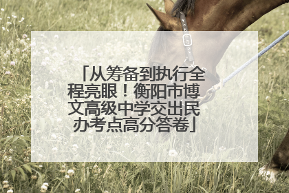 从筹备到执行全程亮眼！衡阳市博文高级中学交出民办考点高分答卷