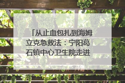 从止血包扎到海姆立克急救法：宁阳葛石镇中心卫生院走进这所中学，让师生get全套救命技能