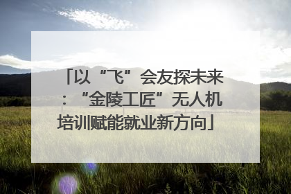 以“飞”会友探未来：“金陵工匠”无人机培训赋能就业新方向