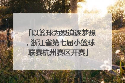 以篮球为媒追逐梦想，浙江省第七届小篮球联赛杭州赛区开赛